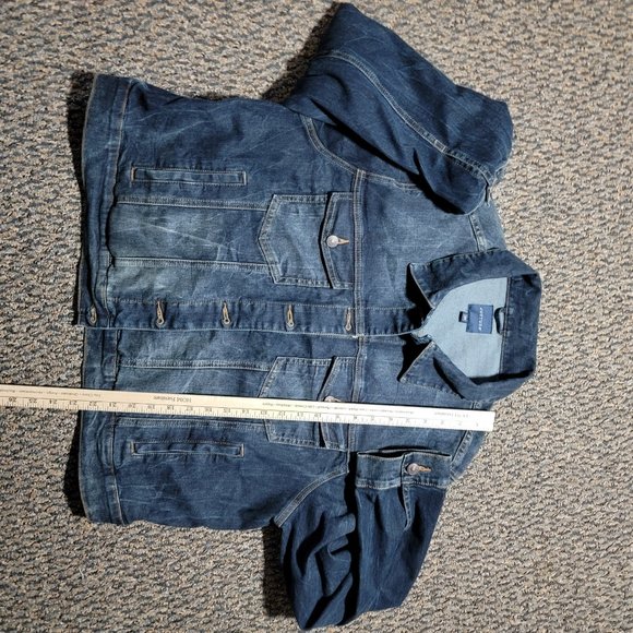 Just USA Distressed Denim Jacket 2X - Picture 11 of 13